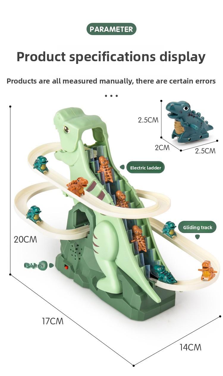 Automatic Stair-Climbing Single-Track Electric Dinosaur Assembly Track Slide Adventure Toy for Children Automatic Stair-Climbing Single-Track Electric Dinosaur Assembly Track Slide Adventure Toy for Children