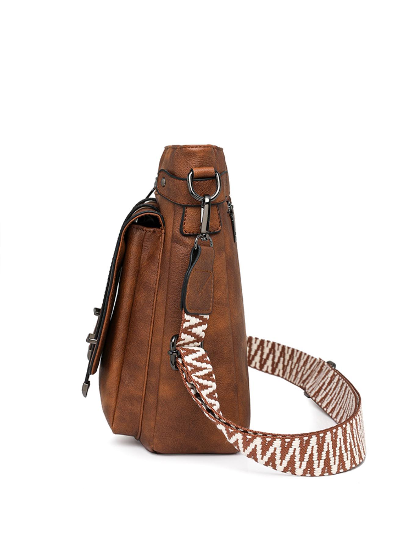 Large Capacity Crossbody Bag, Commuter Versatile Tote, Wide Strap Comfortable Shoulder Bag, Fashion Casual Messenger Bag, Waterproof Multi-Pocket Women's Backpack