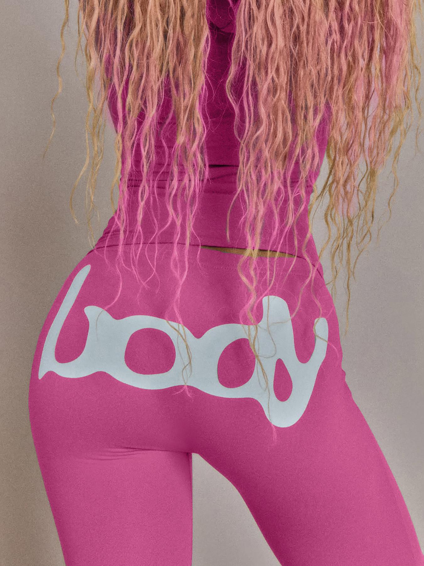 Women's Two-Piece Set, Fall Winter Hooded Graphic Print Zipper Jacket and Pants Set, Casual Tight-Fit Daily Wear, Fashionable Ladies Clothing