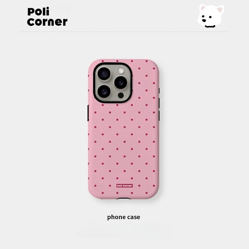 Polka-Dot iPhone Case, Shockproof Protective Cover Compatible with iPhone 17 Pro Max, 17 Air, 16 Pro, 15, 14, 13 and 12, Casing