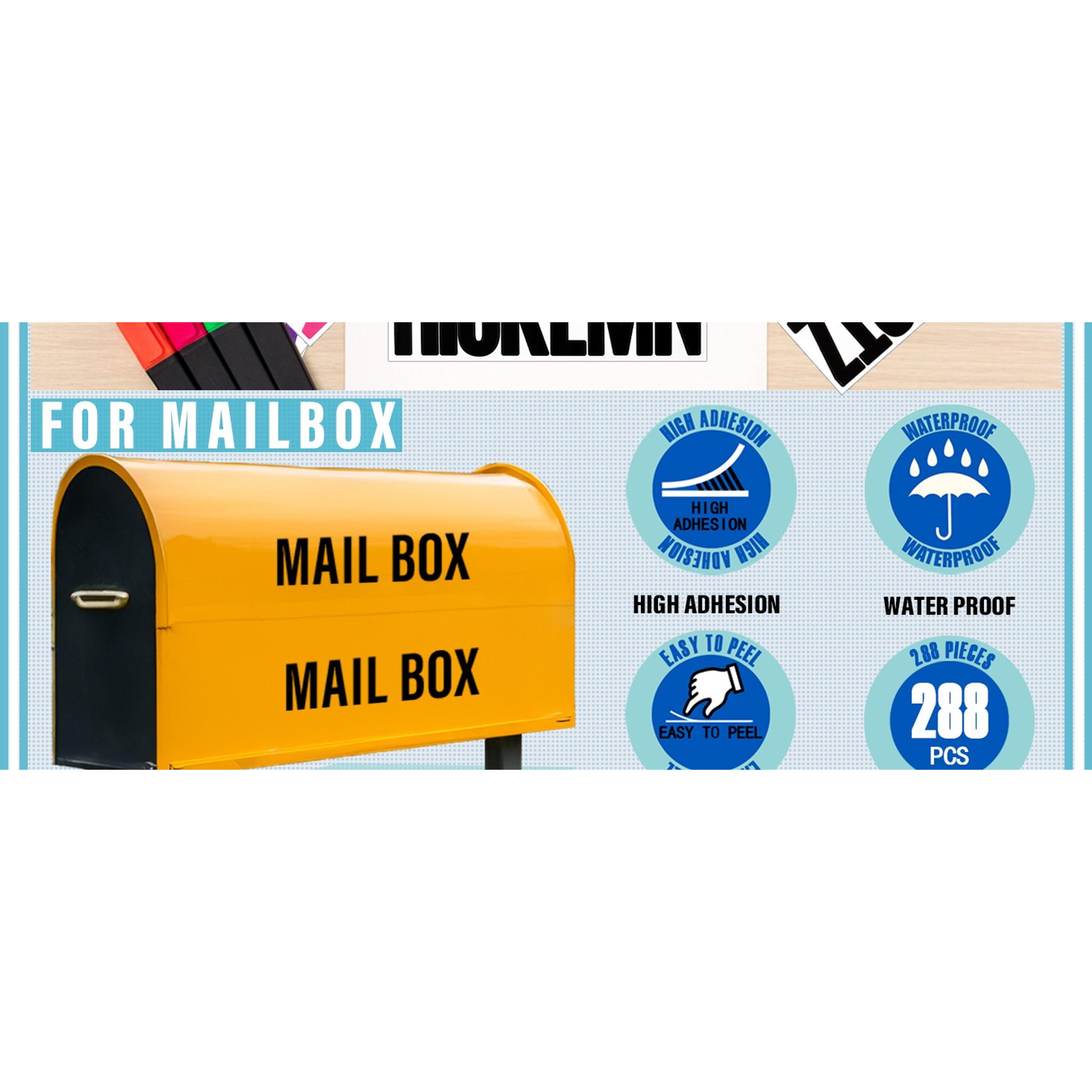 3 Inch Waterproof Vinyl Alphabet Letter Stickers for Mailbox Numbers