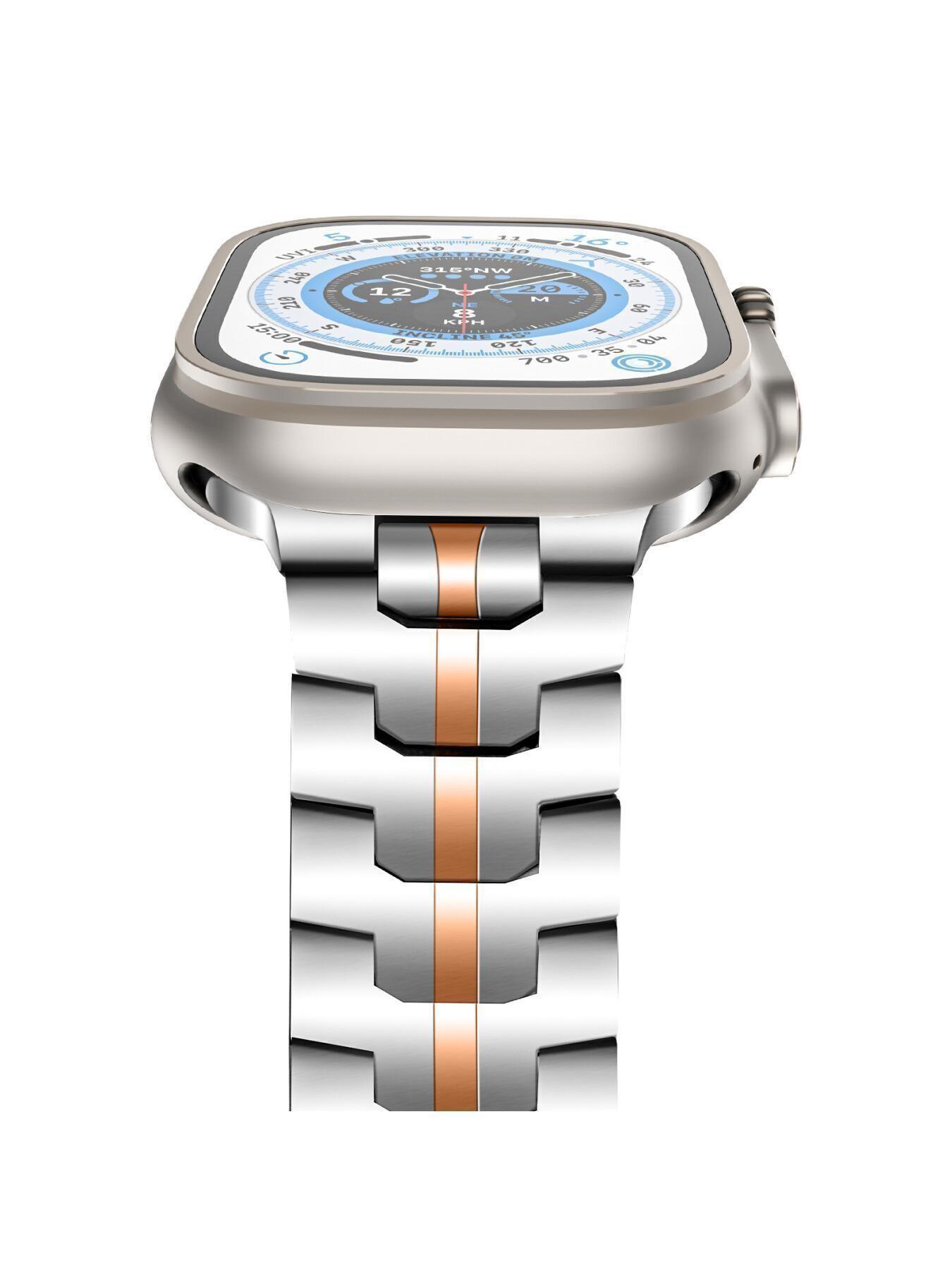 Iron Man Stainless Steel Butterfly Buckle Watch Strap for Apple Watch Series 1-11 and Ultra 2