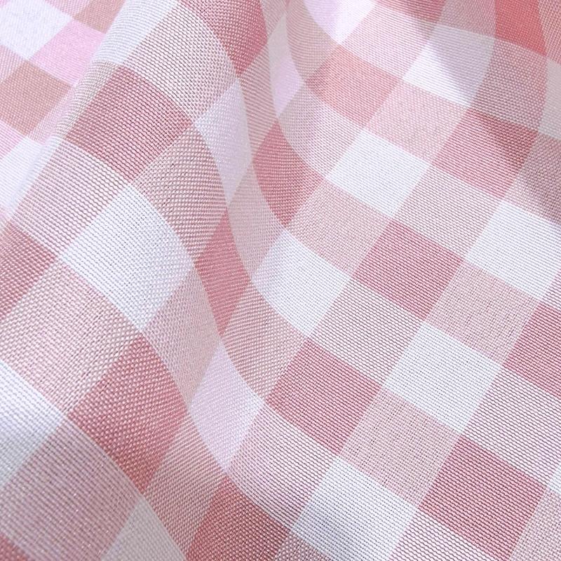 Colorful Cationic Fabric Plaid Four-Piece Set, Includes Duvet Cover, Bed Skirt, Pillowcases, Comfortable and Stylish Bedroom Essentials