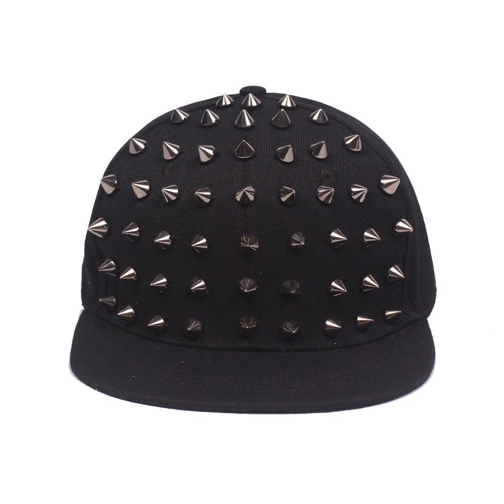 1pc Hip Hop Y2K Style Street Baseball Cap,Personalized Fashion Rivet Duck Tongue Driver Caps Street Dance Flat Edge Skull Caps