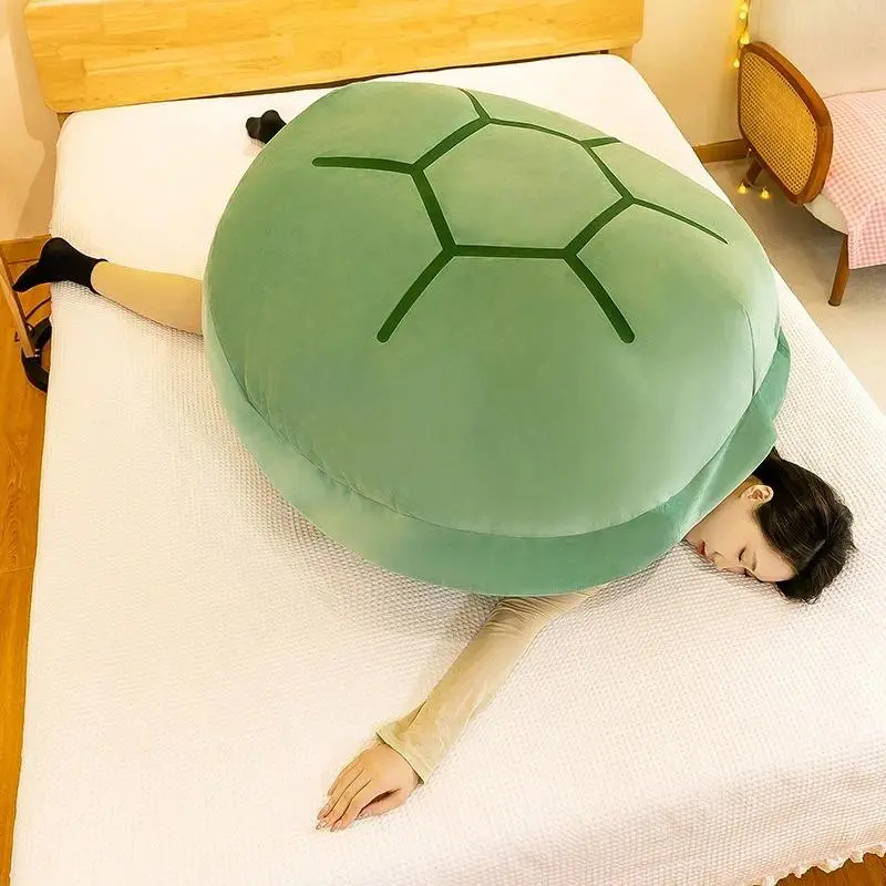 Wearable Turtle Shell Cushion Cute Neck Pillow Gaming Chair Back Cushion Cozy Bed Throw Pillow  Kids Sleeping Bag Home Decor