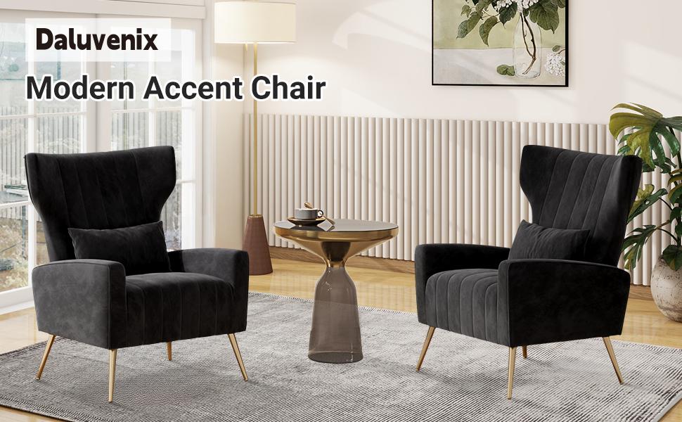 Velvet Accent Chair Wingback for Living Room, High Back Arm Chair with Golden Legs Lumbar Pillow, Upholstered Single Sofa Bedroom Beige Velvet Accent Chair Wingback for Living Room, High Back Arm Chair with Golden Legs Lumbar Pillow, Upholstered Single Sofa Bedroom Beige