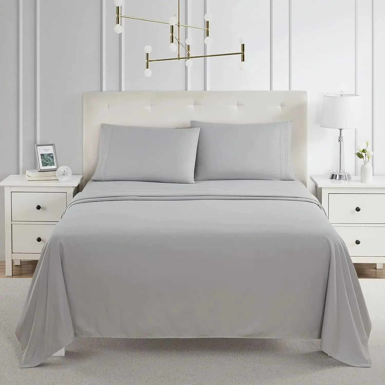 Split King Sheets for Adjustable Beds - 5 Piece Set, Deep Pocket, Hotel Luxury, Extra Soft, Breathable and Cooling