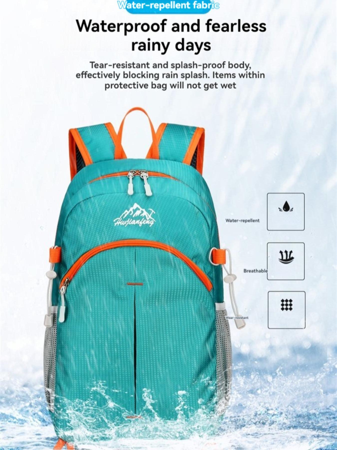 Outdoor Lightweight Foldable Backpack, Unisex Waterproof Durable Hiking Shoulder Bag, Portable Travel Camping Daily Use Bag