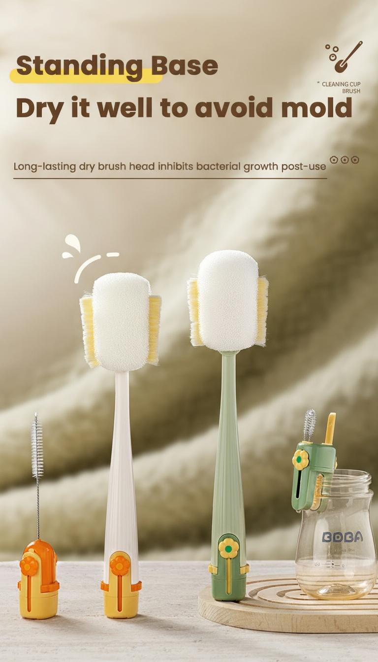 Multifunctional 5-in-1 Bottle Brush – Great for Cleaning Cup Lids & Home Kitchen Chores Multifunctional 5-in-1 Bottle Brush – Great for Cleaning Cup Lids & Home Kitchen Chores