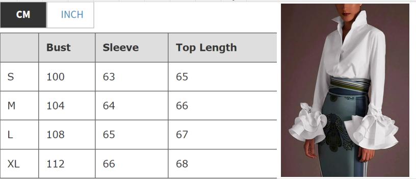 Flared Sleeves Bow-Embellished Falbala Solid Color Lapel Blouses&Shirts Tops Womenswear Casual Elegant Basic Outfit