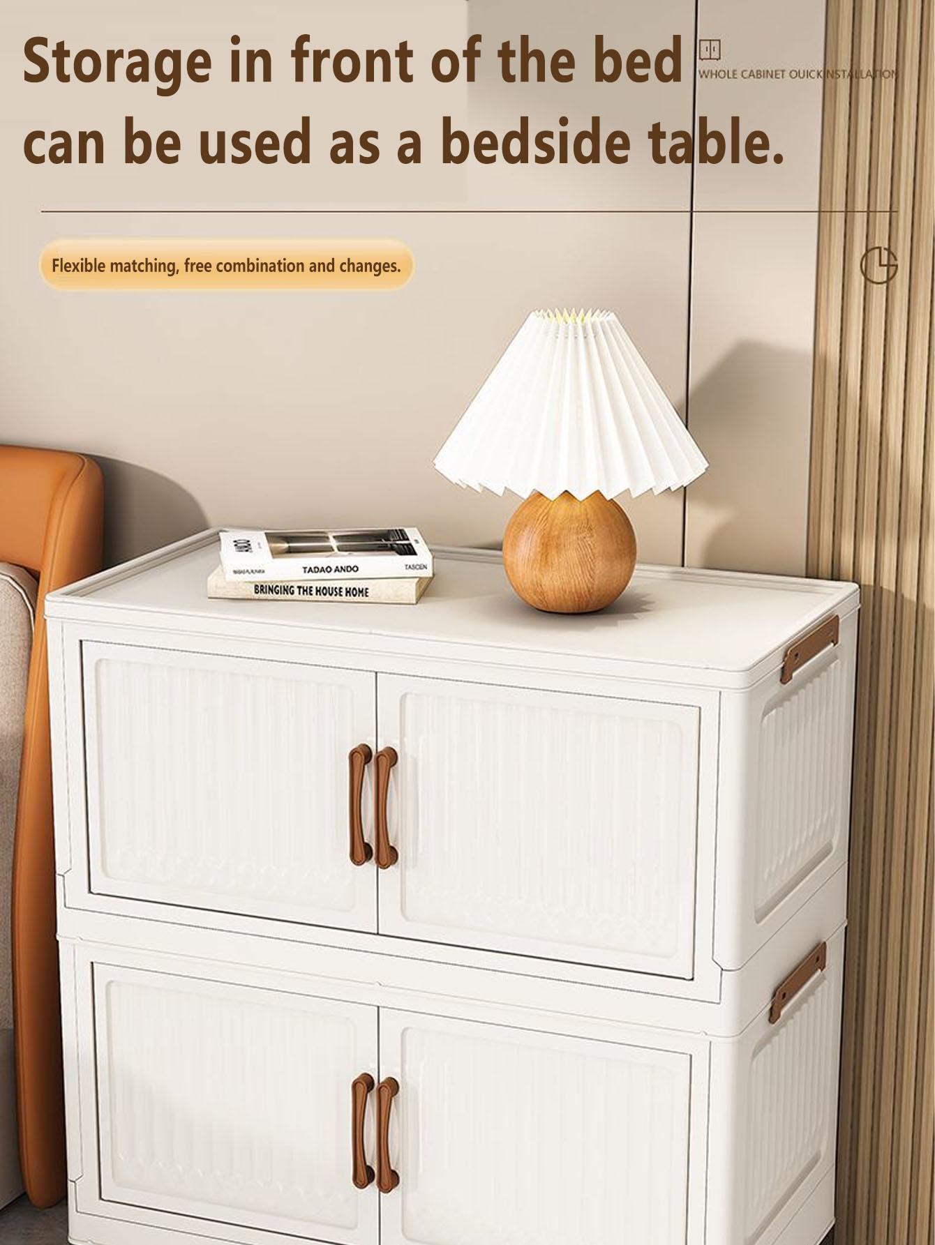 Foldable Snack Storage Rack, Multi-Layer Toy Organizer, Home Kitchen Cabinet, Living Room Display Shelf, Space-Saving Design, Organizing