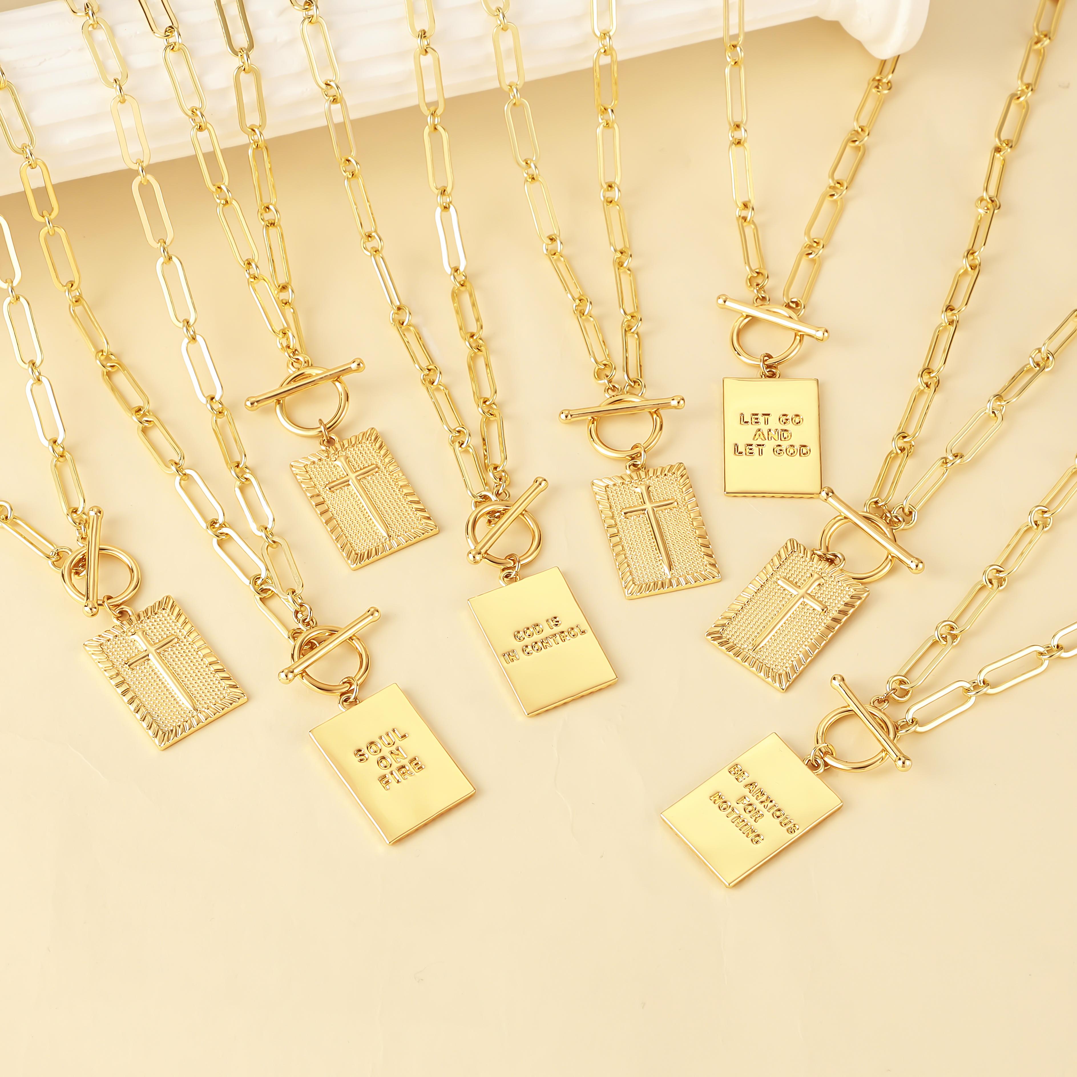 Tewiky Charm Cross Choker Necklace for Women, Back engraved with Jesus' blessing message Thick Chunky Paperclip Chain Hip Hop Necklace Unisex Jewelry,Cuban Link Chain for Women Valentine's Day Gift Tewiky Charm Cross Choker Necklace for Women, Back engraved with Jesus' blessing message Thick Chunky Paperclip Chain Hip Hop Necklace Unisex Jewelry,Cuban Link Chain for Women Valentine's Day Gift