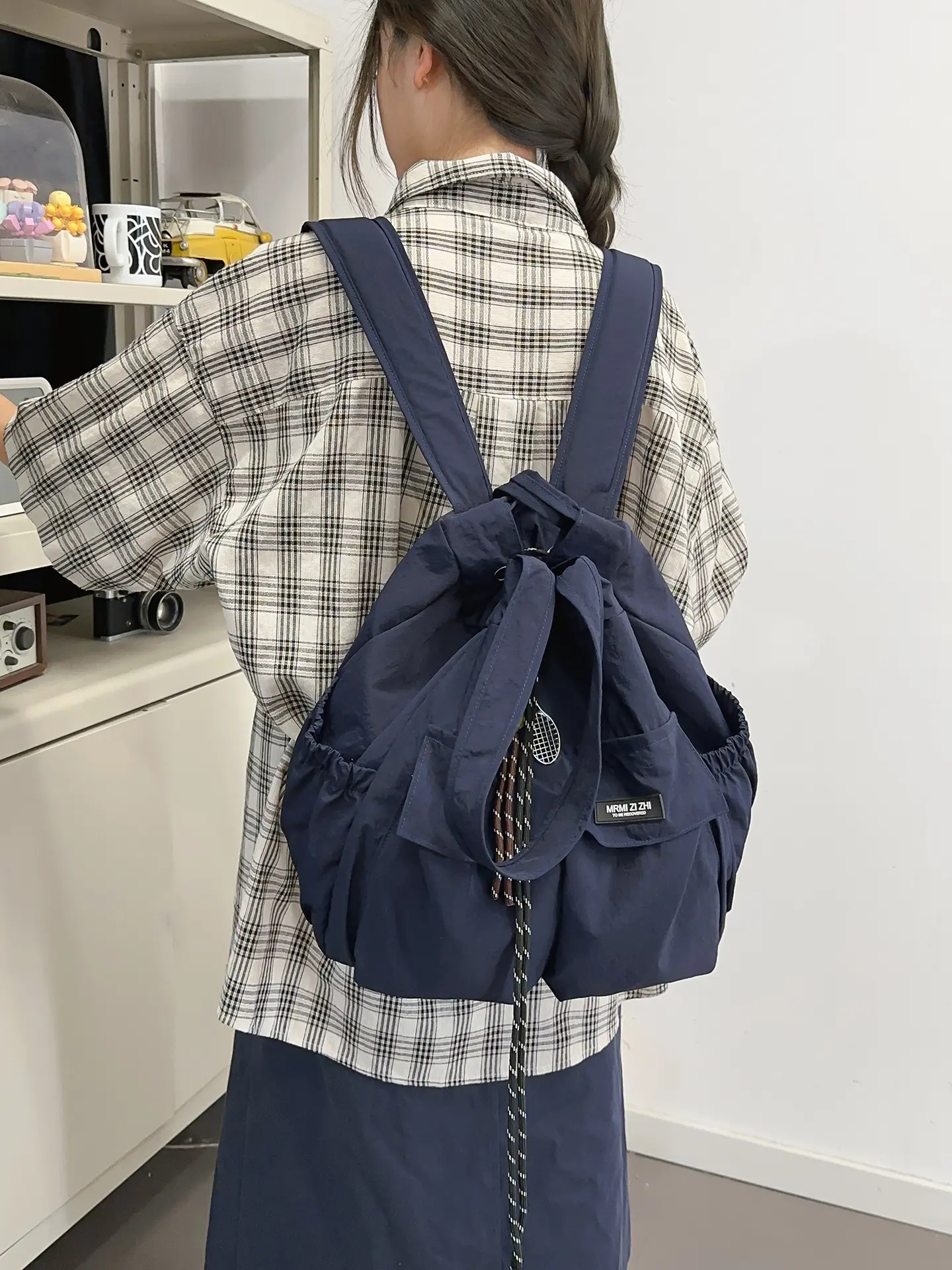 Convertible Drawstring Tote Backpack, Traveling Daypack, Commuter Backpack Unisex, Large Capacity Shoulder Bag with Side Water Bottle Pockets, Lightweight Daypack for Hiking Travel Commute, Dual Carry with Adjustable Straps, Multiple Colors Available
