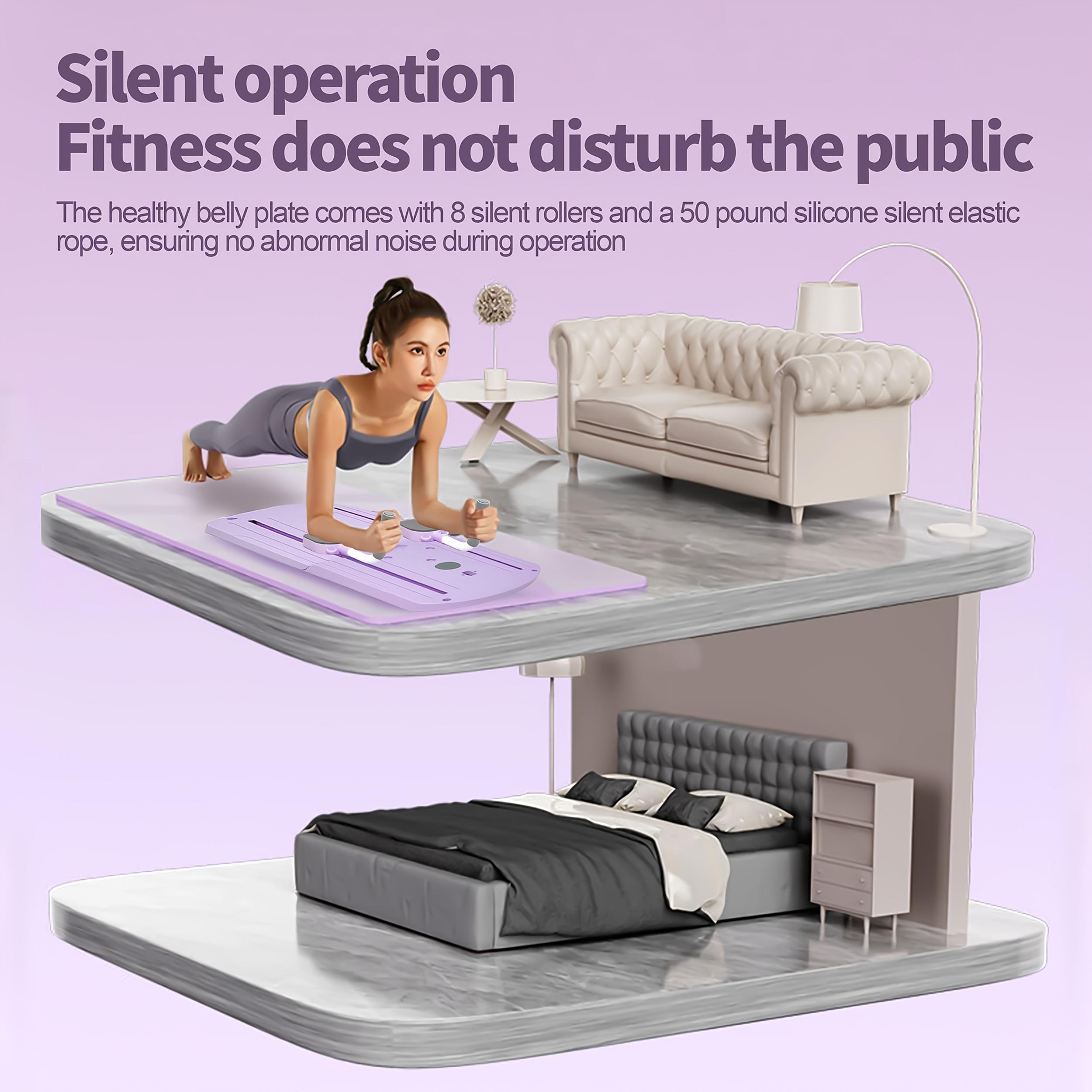 Summerwins 8-in-1 Multi-Functional Foldable Pilates Board - Anti Slip with 24 Non-Slip Feet, Home Gym Accessories, Small-Space Fit, Space-Saving Compact Fold, Bedroom-Ready Core Training, Fitness Equipment