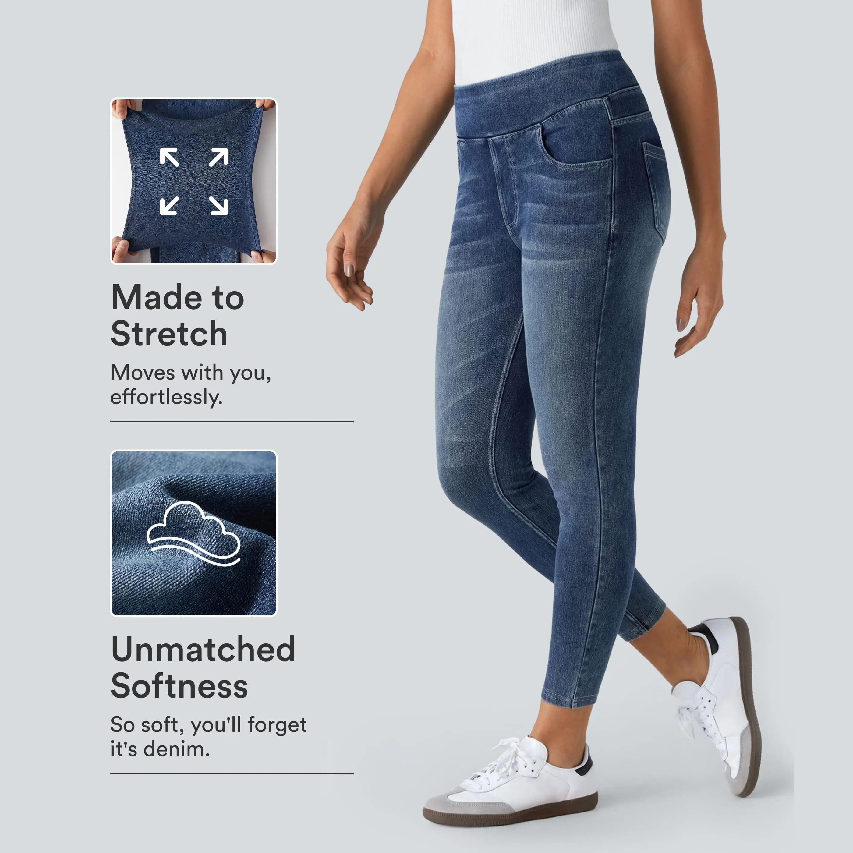 Halara Flex™ High Waisted Pockets Denim Casual Leggings