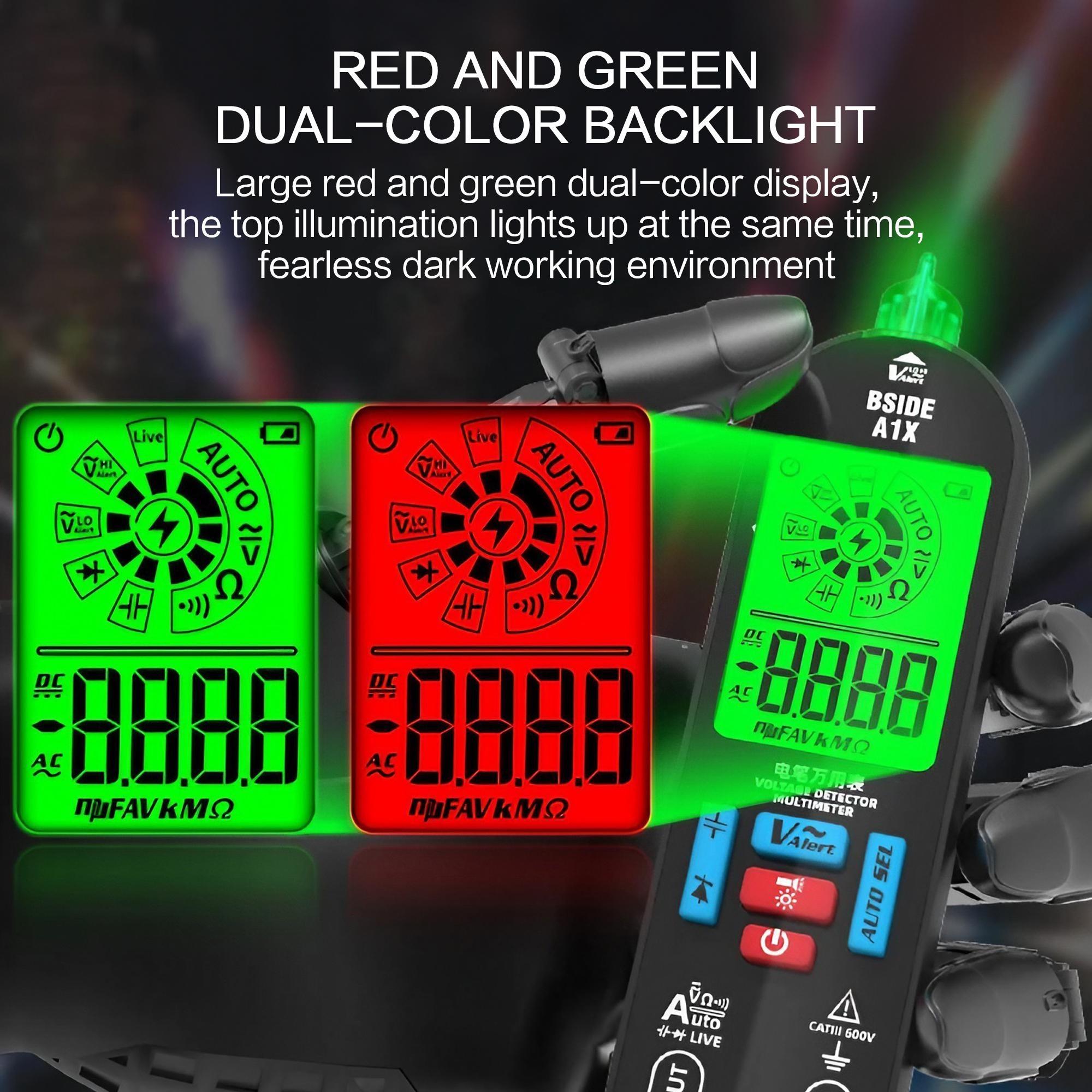 Pen-Type Smart Digital Multimeter, Auto Range, Large Screen Display, Capacitance Test, Voltage Detection, Portable Multi-Function Meter