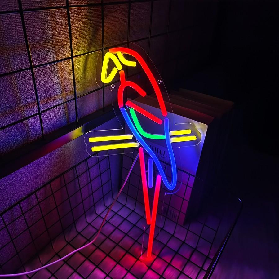 Parrot Neon Sign for Wall Decor LED Neon Light USB Powered Neon Art signs