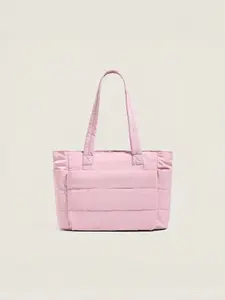 Korean Lazy Style Down Tote Bag, Large Capacity Commuter Bag, Versatile Shoulder Bag for Work and School, Fashionable Everyday Use