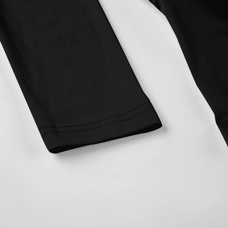 Women's Solid Color Crop Tee, Casual V Neck Long Sleeve T-shirt for Summer, Women's Clothing for Daily Wear