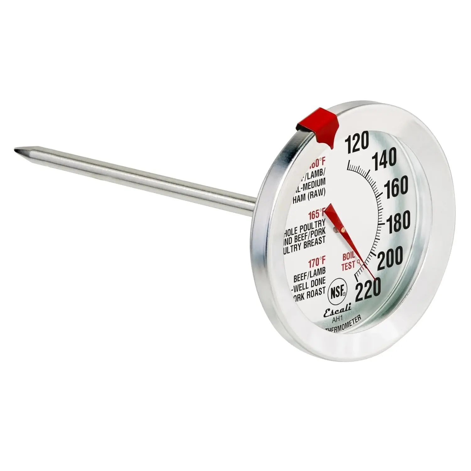 Stainless Steel Oven Safe Meat Thermometer, Extra Large 2.5-inches Dial, Temperature Labeled for Beef, Poultry, Pork, and Veal, Kitchen Cooking Accessories, Kitchen Tools