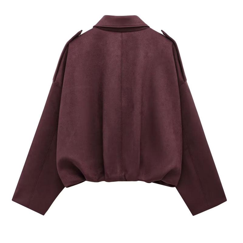 Women's New Aviator Jacket, Casual Zip Up Winter Jacket, Oversized Pilot Jacket Cropped Fit, 2025 Streetwear Short Jacket for Women, Coats, Outerwear, Long Sleeve, Womenswear