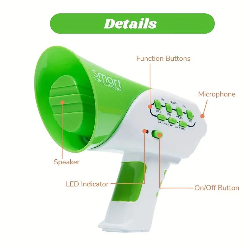 Kids' Voice-Changing Prank Toy, Mini Multi-Sound Speaker, Fun Amplifier with Various Sound Effects. Perfect Holiday, Christmas, and Birthday Party Gift. Ideal for Scene Parties, Birthday Gatherings, Yard Activities, Requires 3 Batteries(Not Included).