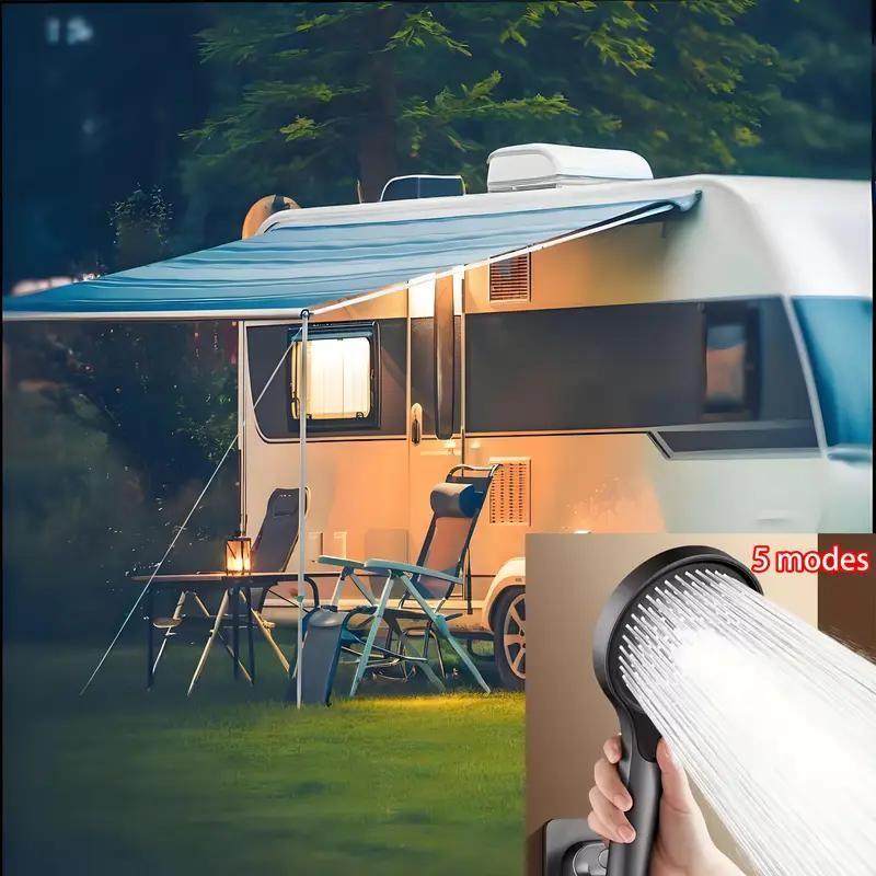 High Pressure Multi-Function Shower Head, Includes 5 Spray Modes, Rain and Massage, Easy Installation, Universal Bathroom Shower Head, Handheld Showerhead