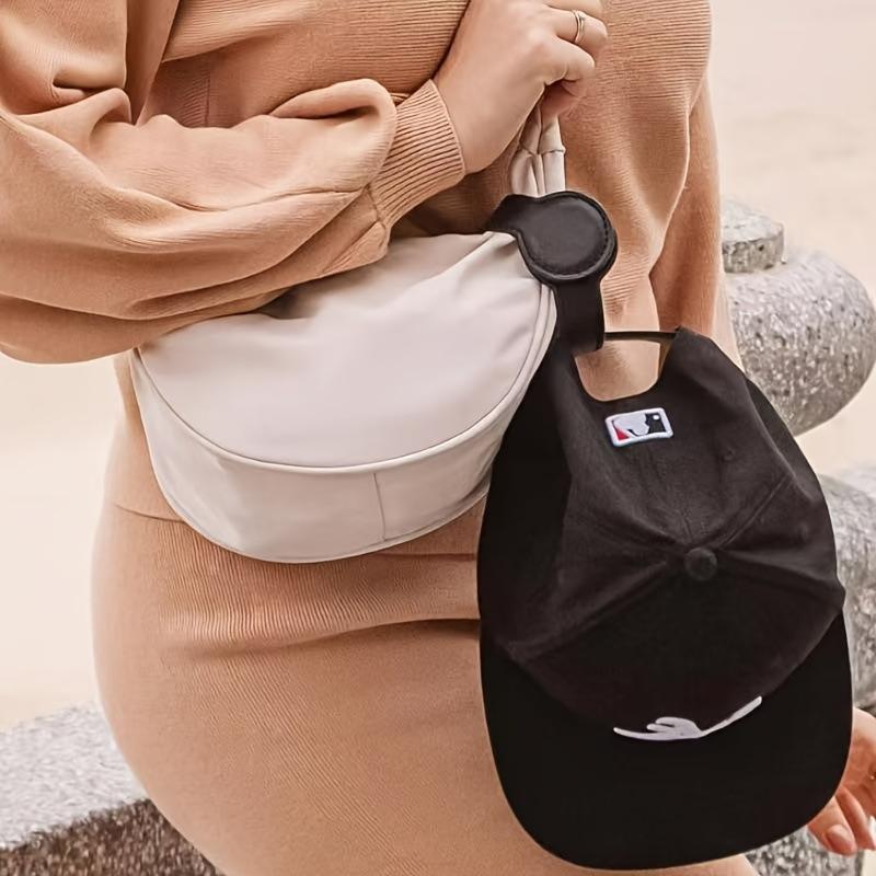 Imitation Leather Magnetic Hat Clip Outdoor Portable Hat Clip Keychain Pants Clip PU Hat Clip