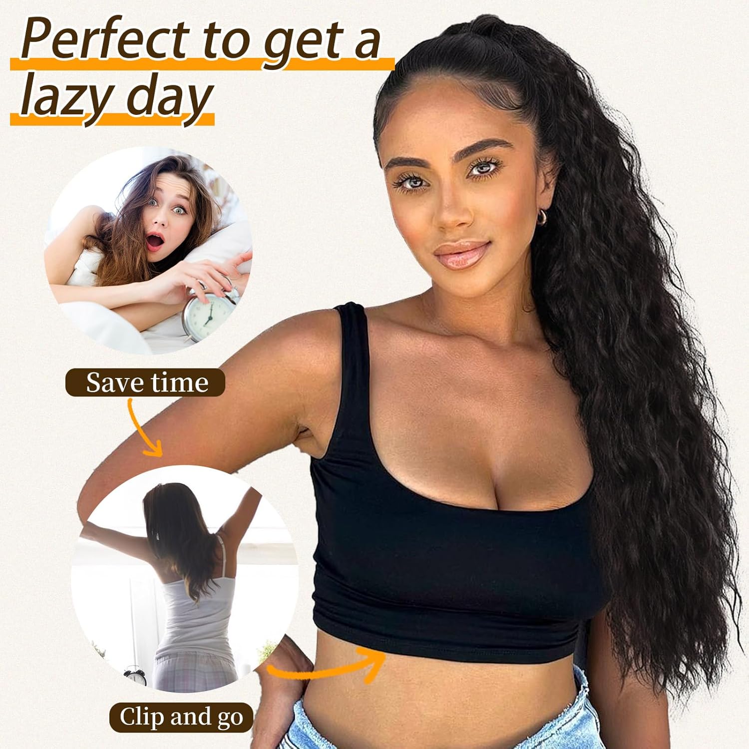 Summervibes Ponytail Extension Claw 30 Inch Curly Pony Tail Clip in Claw Hair Extensions Fluffy Natural Looking Synthetic Hairpiece for Women Summervibes Ponytail Extension Claw 30 Inch Curly Pony Tail Clip in Claw Hair Extensions Fluffy Natural Looking Synthetic Hairpiece for Women