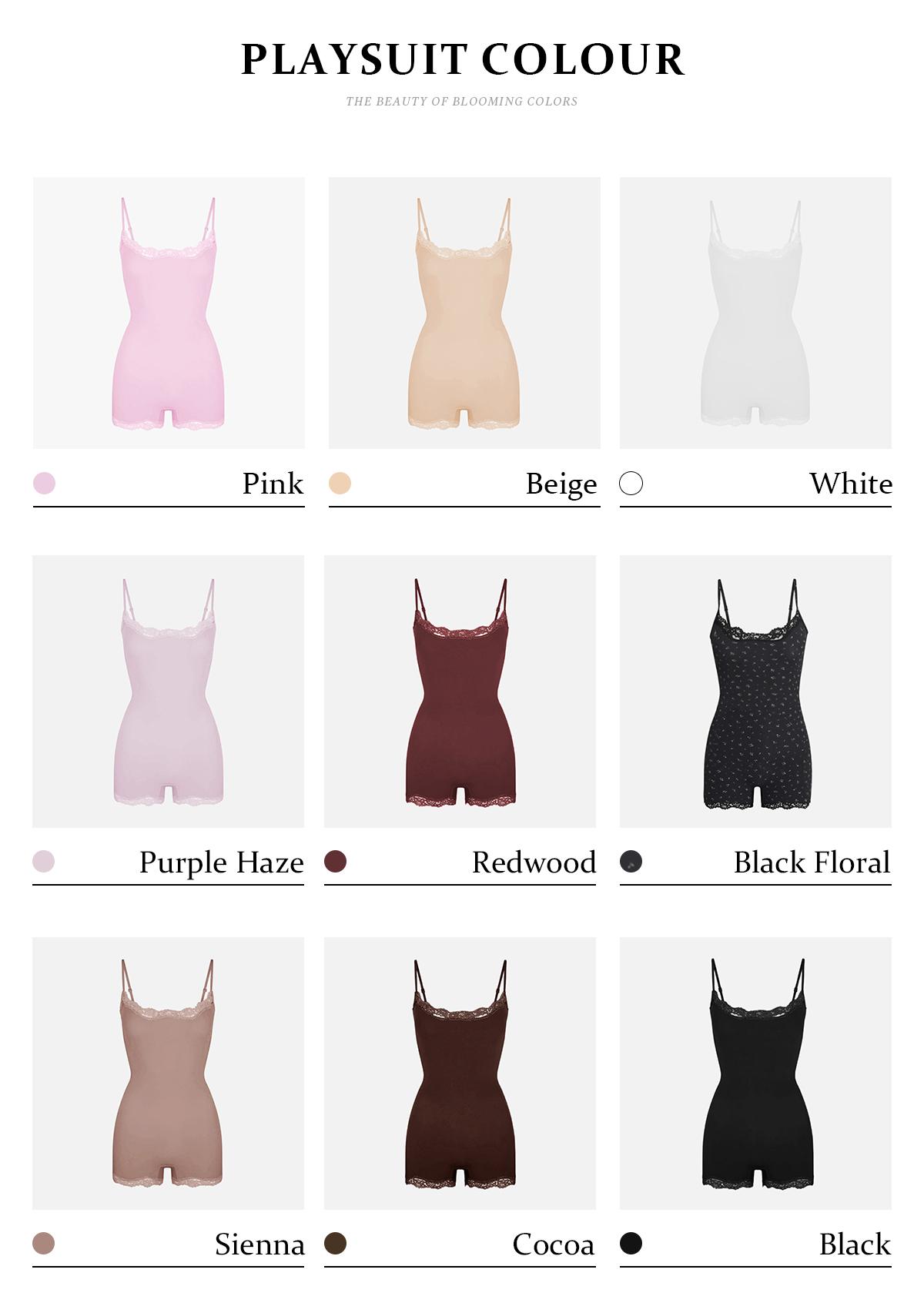 KatchMe Lace Series Women's Simple Style Spaghetti Strap Lace Trim Breathable Bodysuit, Chic Lightweight High Stretch Playsuit, Seamless Basic Nightdress KatchMe Lace Series Women's Simple Style Spaghetti Strap Lace Trim Breathable Bodysuit, Chic Lightweight High Stretch Playsuit, Seamless Basic Nightdress