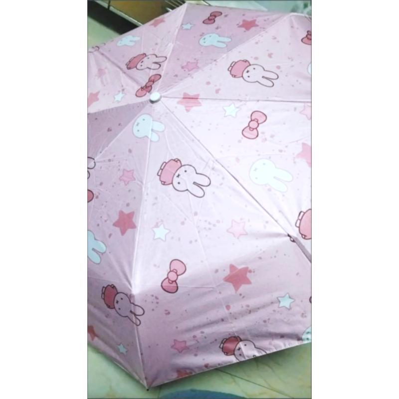 Miffy Cute UV Protection Umbrella Foldable Parasol Coating Double-Sided Anti-UV Sun & Rain Pink Kawaii Gift for Women & Girls