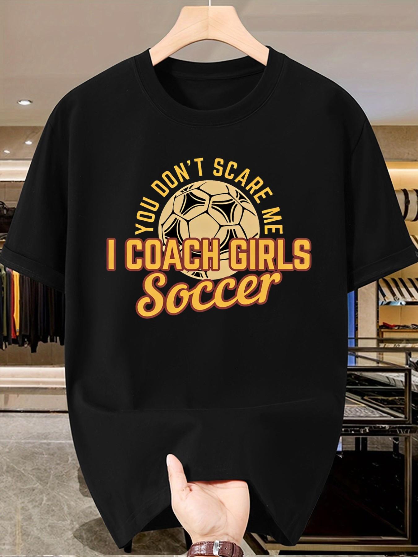 Football Coach Gift Choice! Women's Soccer Theme Personalized T-Shirt, Slim-Fitting Short Sleeve Casual Top for Training and Daily Wear