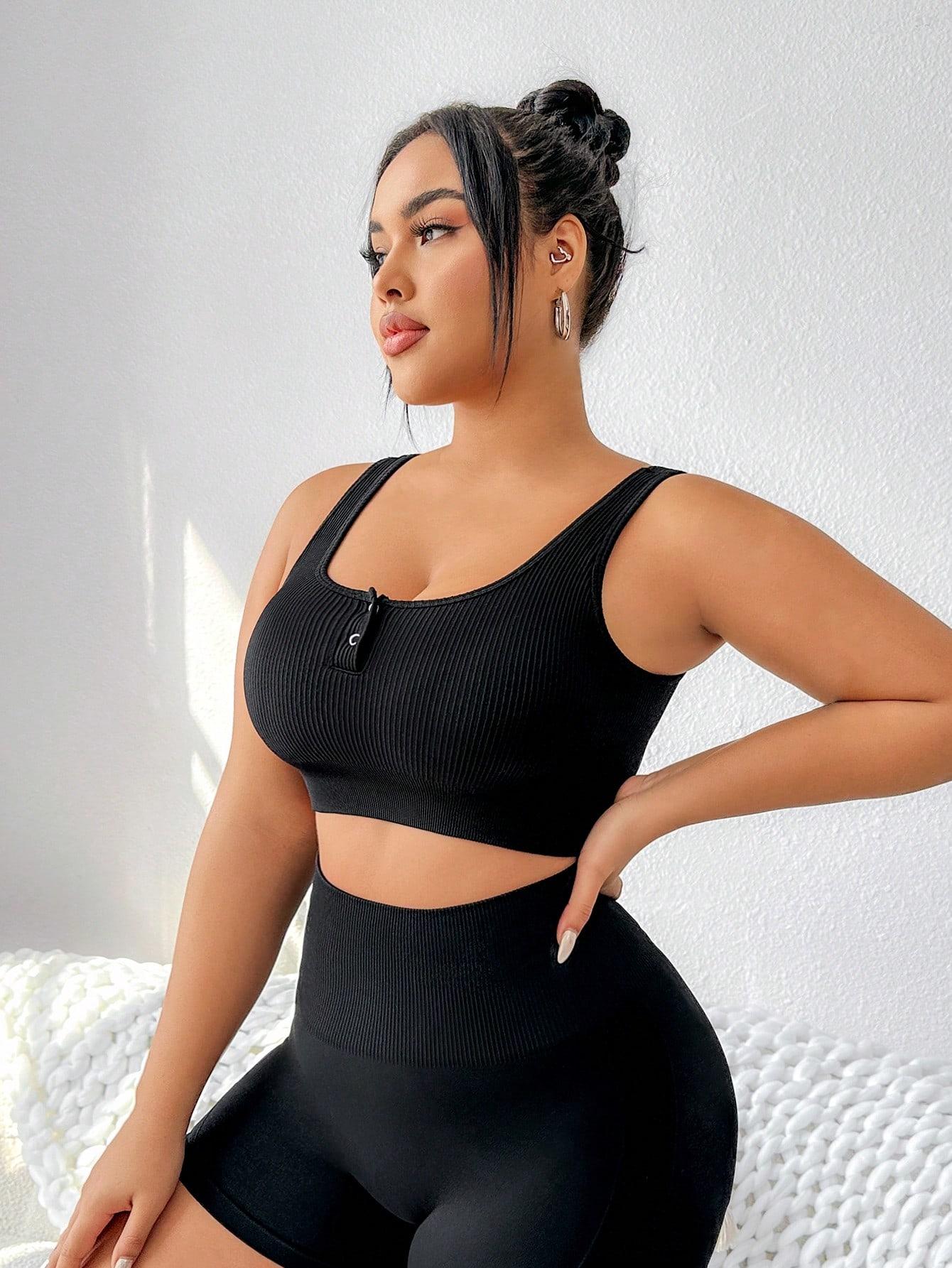 SUOVADUN WX005 Women's Seamless Button Front Closure Sports Bra Medium Impact Push Up Wirefree Yoga Bras Workout Gym Top Compression Padded Supportive Removable Cup Moisture Wicking Quick-Drying High Elasticity