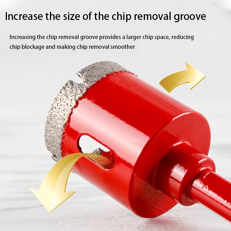 12-piece diamond welding red dry drill bit set to achieve efficient and convenient diamond coating, suitable for granite, marble, full-size glass tiles and ceramics.
