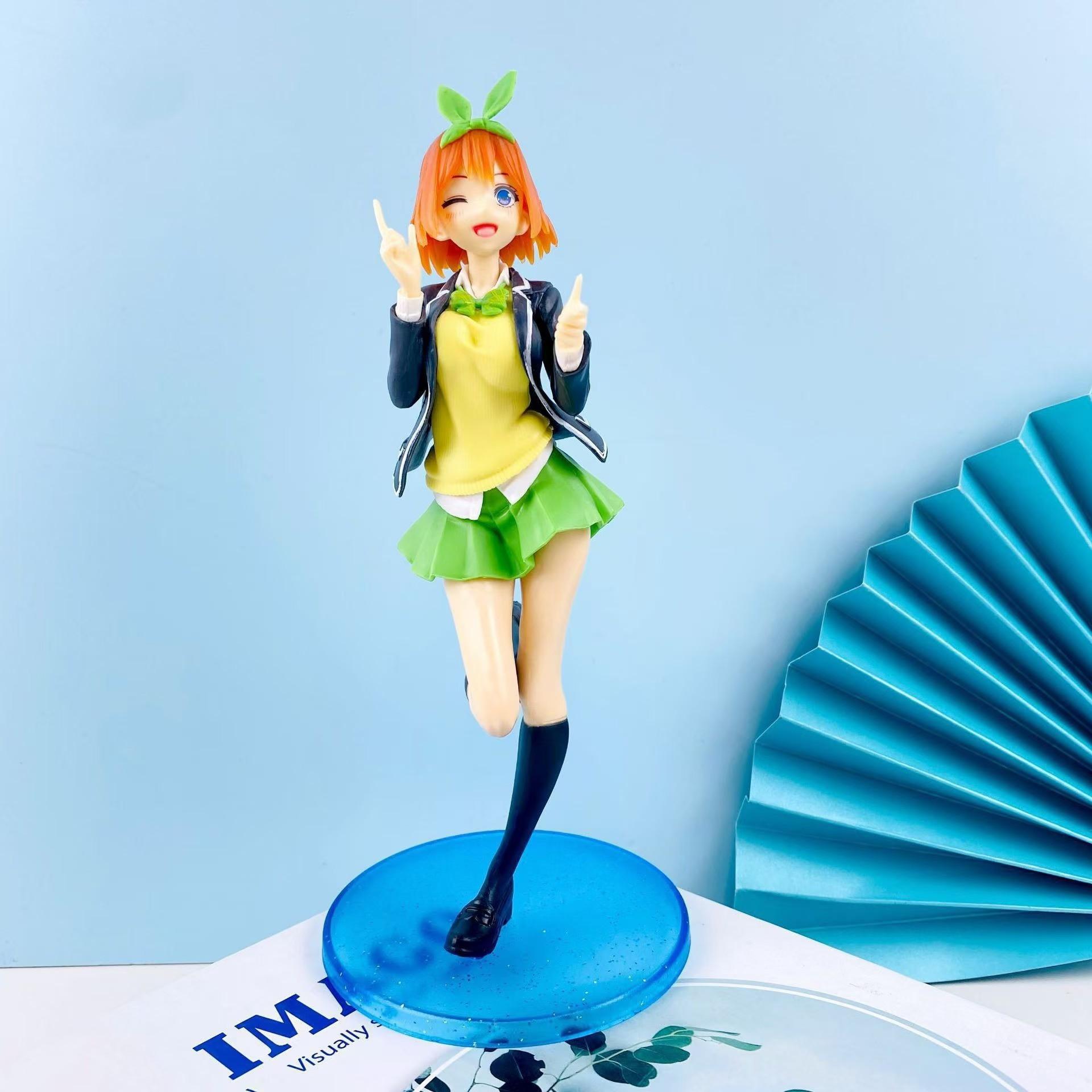 Anime The Quintessential Quintuplets Figure Miku Nakano Figuras Ichika Nino yotsuba itsuki School Uniform PVC Toys for Gift