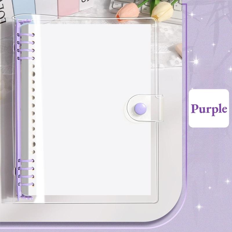 B5 Removable Learning Notebook, Planner Notebook, with Transparent Cover, for Transparent Ring Binder, for content creators, with blank and lined inner pages, Clean, clear pages, removable design