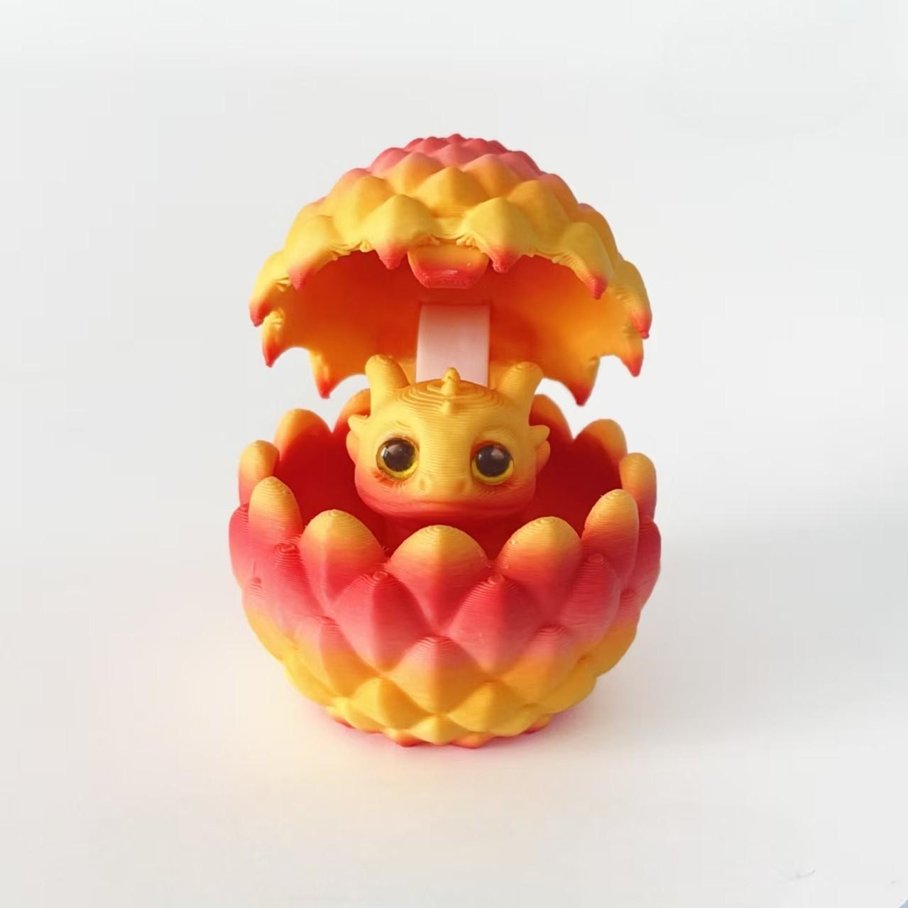 Gradient Dragon Egg Toy Set, Creative 3D Printed Mini Round Dragon Eggs, Perfect Gift for Easter and Christmas, Unique Holiday Decoration