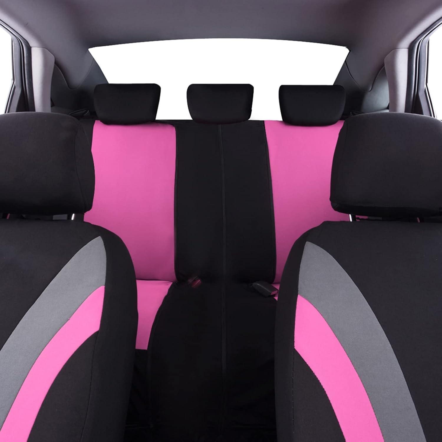45-Piece Luxury Car Seat & Interior Set: Car Interior Decoration, Polyester 5-Seater Seat Covers, Plush Hanging Charms, PU Leather Steering Wheel Cover, Shoulder Pads, Gear Shift Cover, and Other Decorative Items; Fits Most Sedan and SUV Models