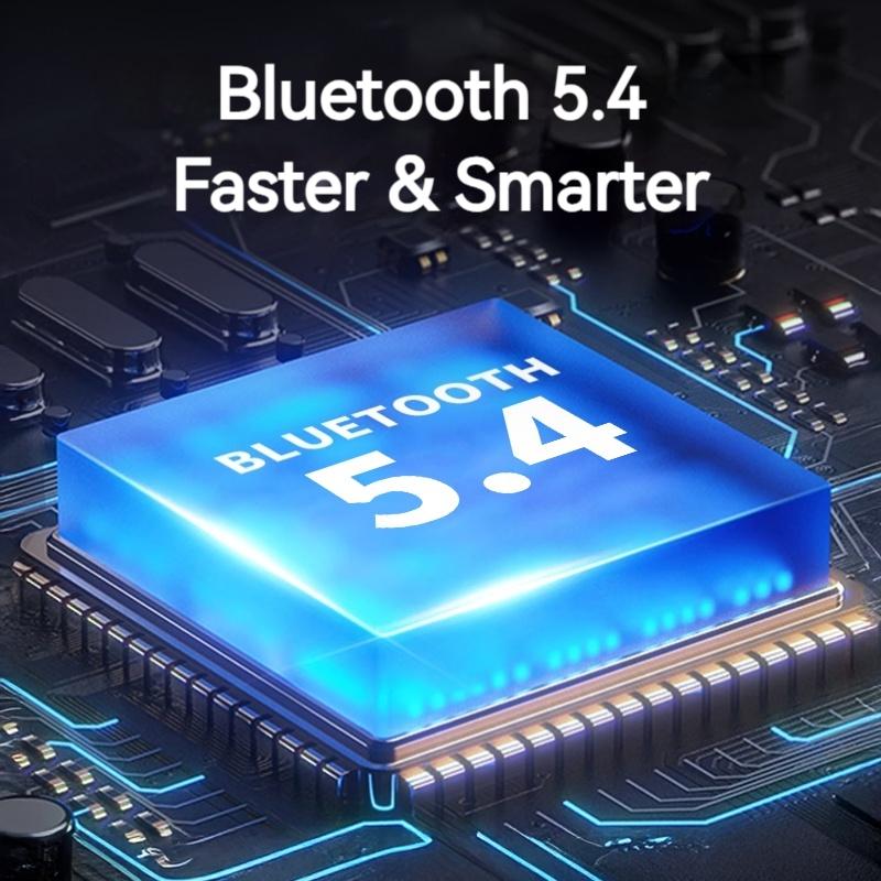 Open-Ear Neckband Headphones, Wireless Air Conduction Headphones, Hi-Fi Sound, LED Battery Display, Clear Call Noise Reduction Mic, Lightweight Secure Fit, Bluetooth 5.4, Sweatproof Sports Headphones for Running & Workout – New Year Gifts for Men & Women