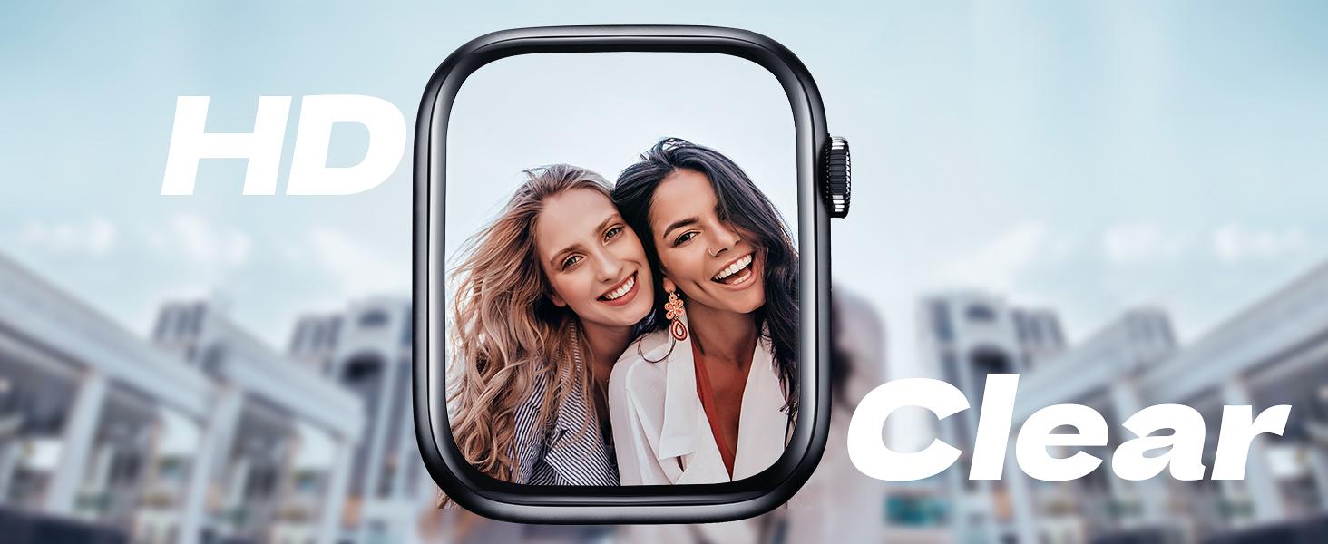 MAGIC JOHN 2 Pack Ceramic Film Screen Protector for Apple Watch Series Easy Bubble-Free Design Installation Smooth Touch Anti-Shock HD Clarity Full Coverage