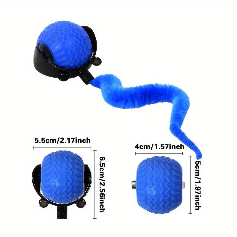 Pet automatic obstacle avoidance toy ball, Automatic Rolling Ball, interactive smart cat toy with collision detection - USB charging, can realistically simulate the tail movements of all cat breeds
