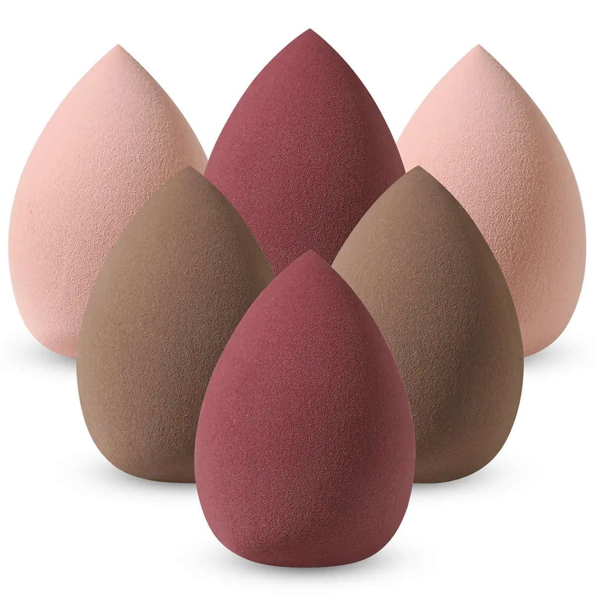 6pcs Non-Absorbent Makeup Tool Set, Soft Mixed Makeup Sponges, Makeup Sponges For Foundation, Face Sponges for Makeup, Dry Wet Use, Perfect Base Makeup, Ideal for Flawless Application, Beauty Sponges, Beauty Blenders, Blender Sponge