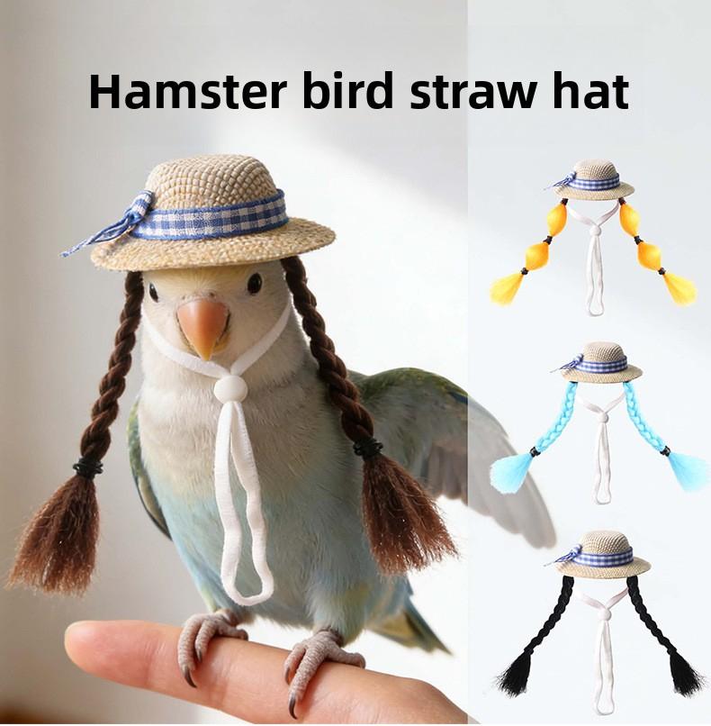 Pet decoration hamster hat, golden hamster decorative wig hat, parrot small hat, budgerigar and cockatiel small pet accessories DIY Metal Cat Playpen with Skylight Multi-Level Rabbit Hutch Run
