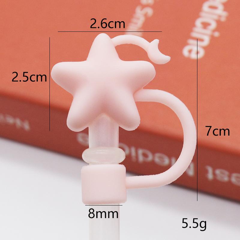 Cute Cartoon Straw Topper, Decorative Straw Stopper Dust Cover, Aesthetic Cup Ornament for Travel Tumbler No straw in cluded