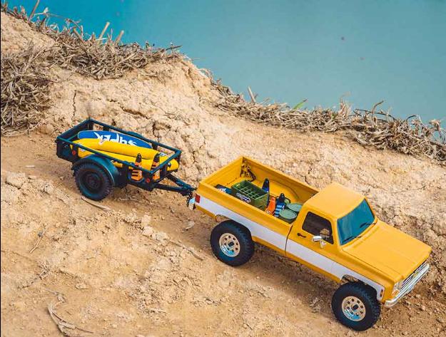 FMS 1/18 RC Crawler FCX18 Chevy K10 RC Truck RTR RC Car Model Car 8km/h 4WD 900mAh Hobby RC Cars Remote Control Car with LED Lights Vehicle 4-Ch 2.4GHz Transmitter