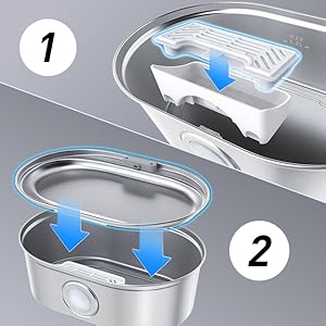 Upgrade Uahpet 6 Pack Replacement Filters & 8 Pack Replacement Filter Sponges, Compatible with Uahpet Stainless Steel Pet Fountain PRO version