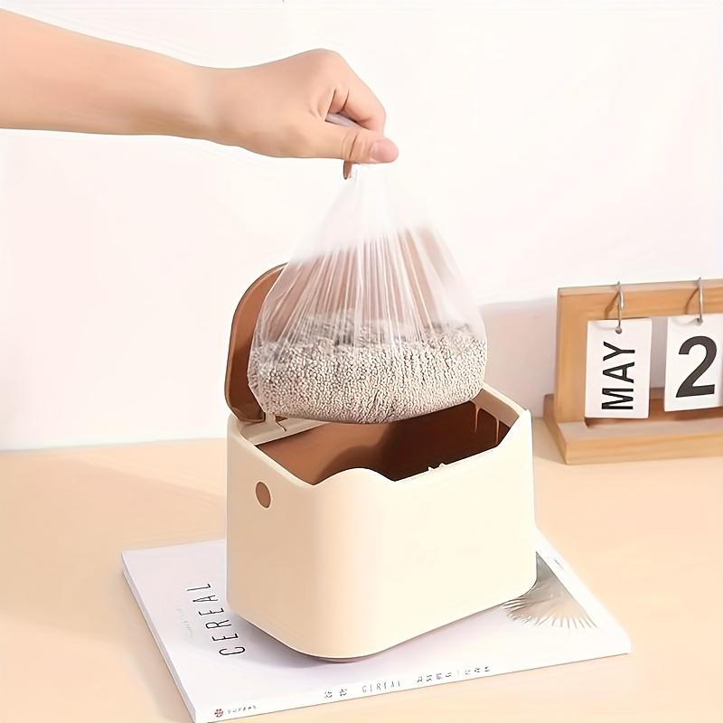 Automatic Cat Litter Trash Can with Odor Control Bags, Durable Plastic Pet Waste Bin for Indoor Cats, Easy Clean Replacement Bags Included