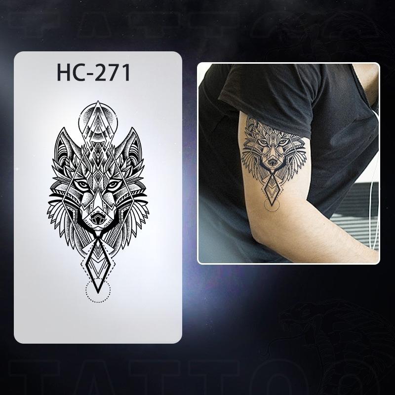 Men's European retro tattoo stickers, compass and mountain, Spartan warrior, bird compass, durable and waterproof, temporary tattoo stickers lasting one to two weeks