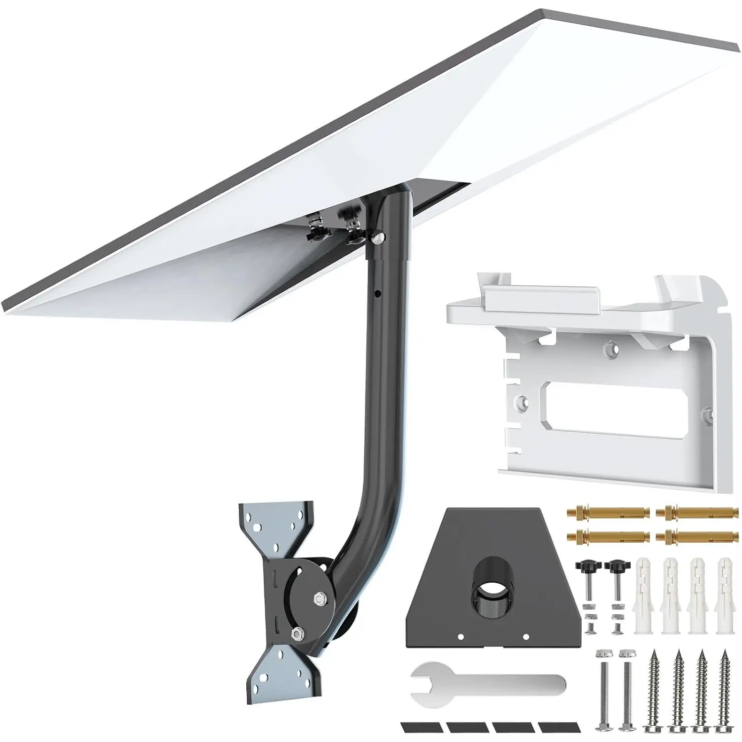 Starlink for Standard 4/4X/Gen 3, with 2-in-1 Wall| Tilt Angle Mounting Kit, Rust-Resistant, Duty Bracket, Screws for Concrete & Wood, Black