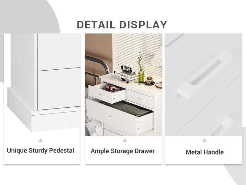 Sikaic 7 Drawers Dresser With Sturdy Base Storage Cabinet Cupboard